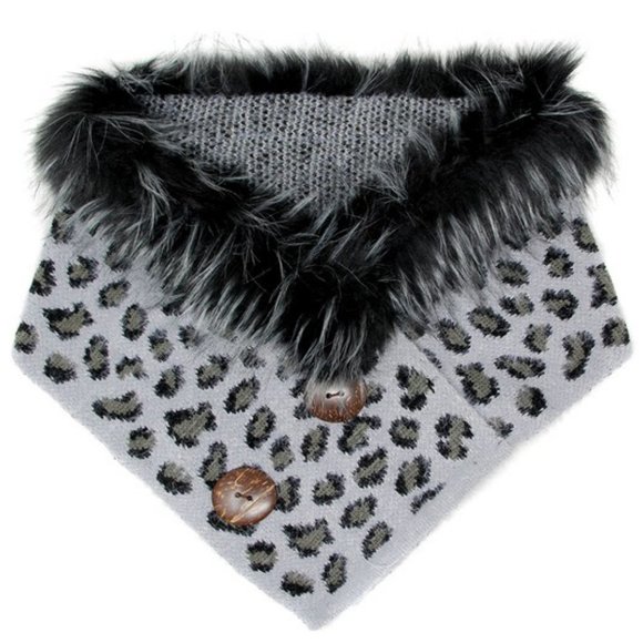 Leopard Faux Fur Scarf - Picture 5 of 6
